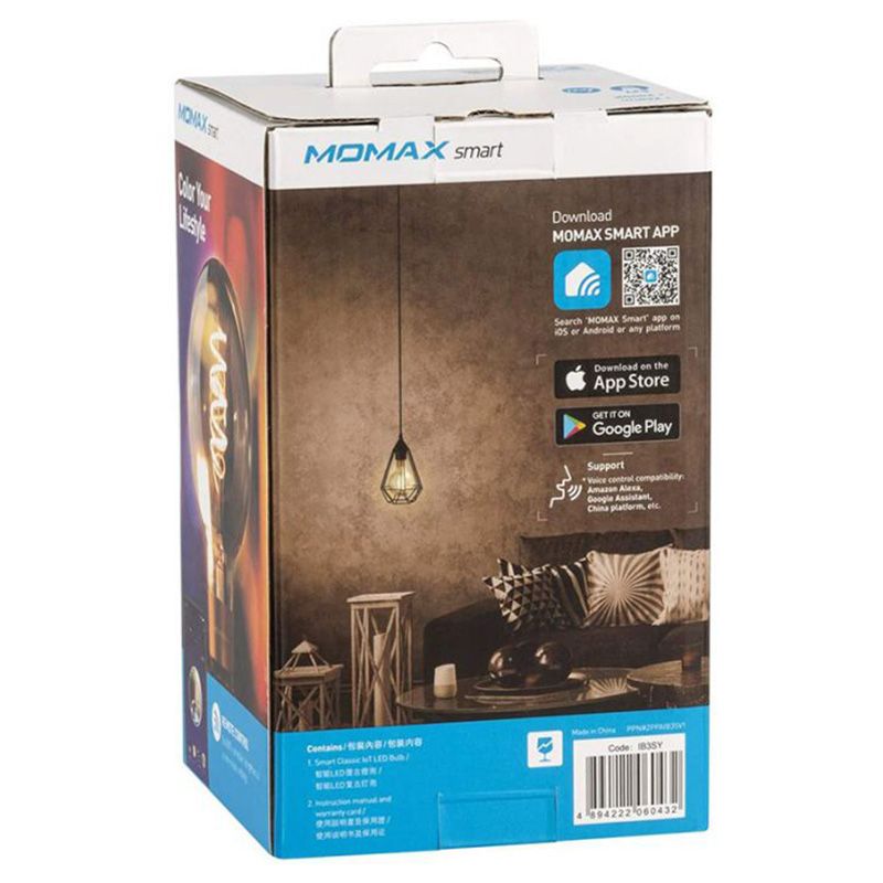 Momax - Smart Classic IOT LED Bulb WIFI 230V Globe