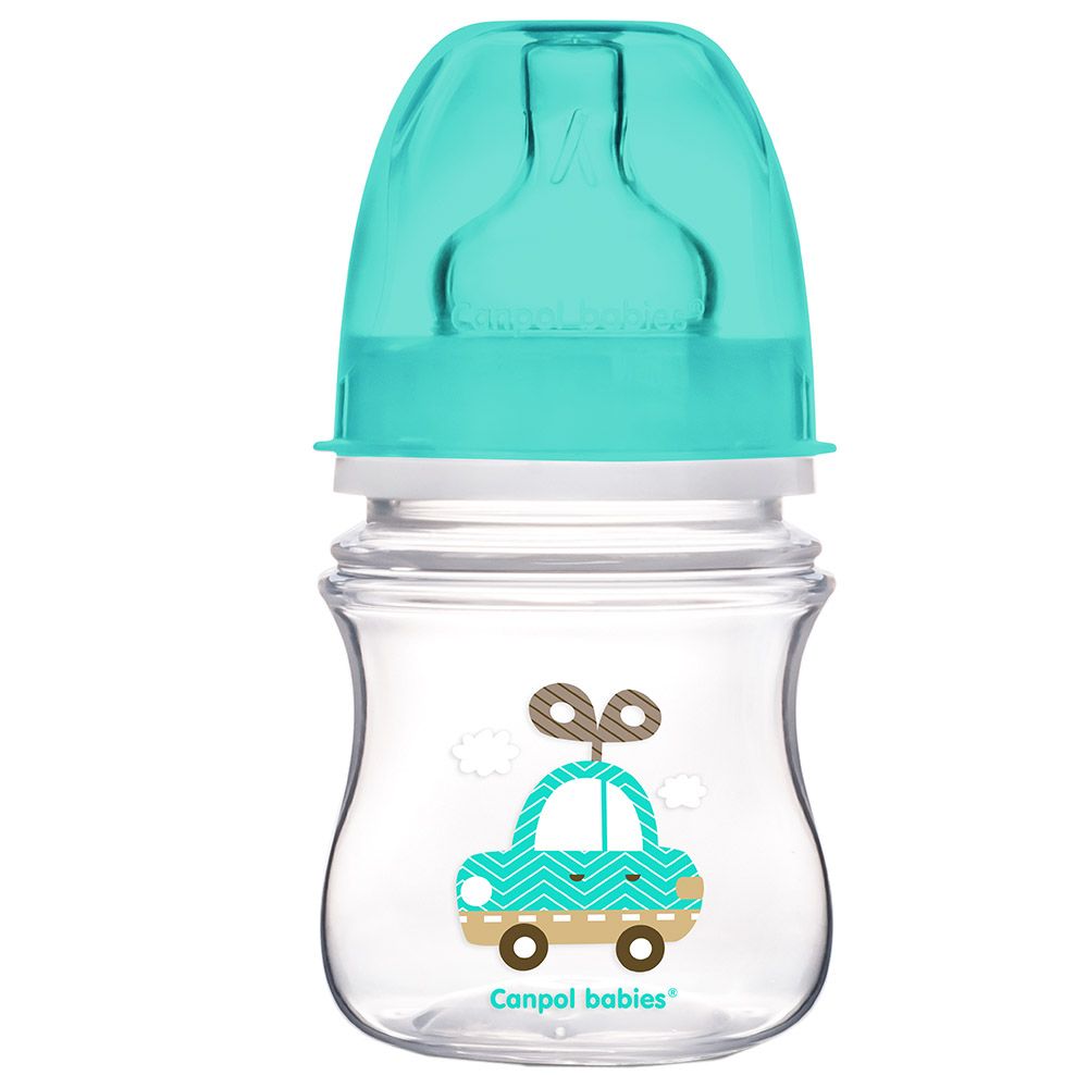 Canpol - 120ml Wide Neck Anticolic Bottle - Blue Car