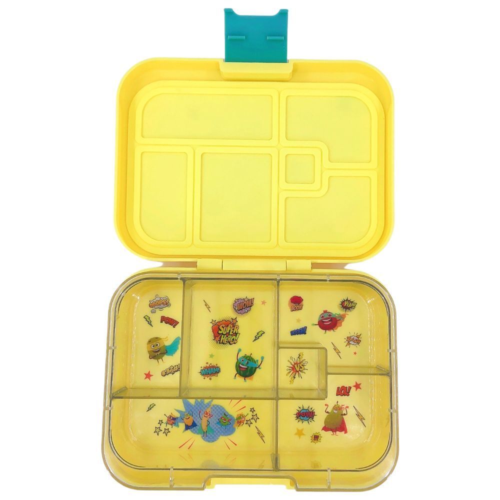 TW Bento Box - 6 Compartments Bento Box - Yellow