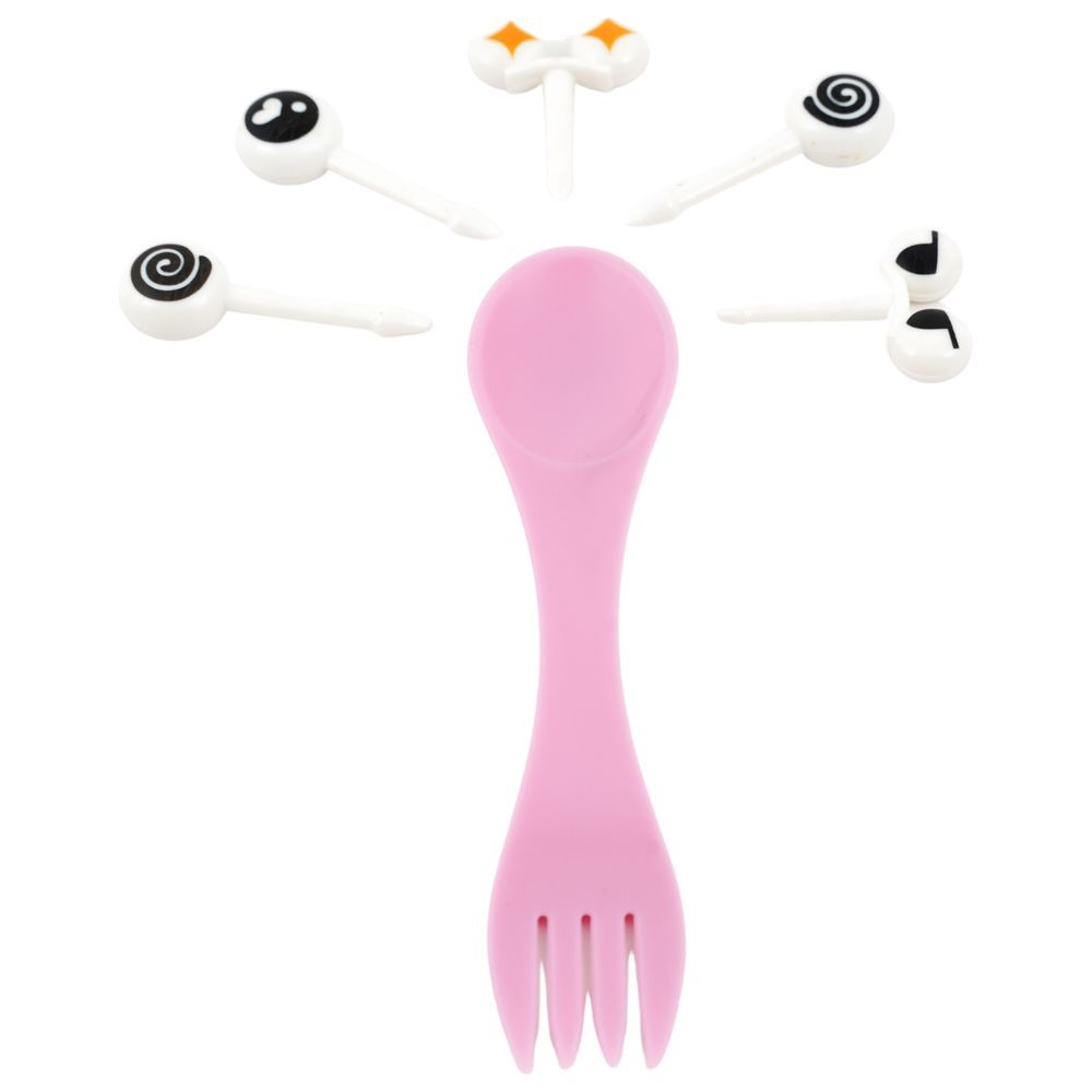 TW Bento Box - Sporks w/ 5 Picks - Pink