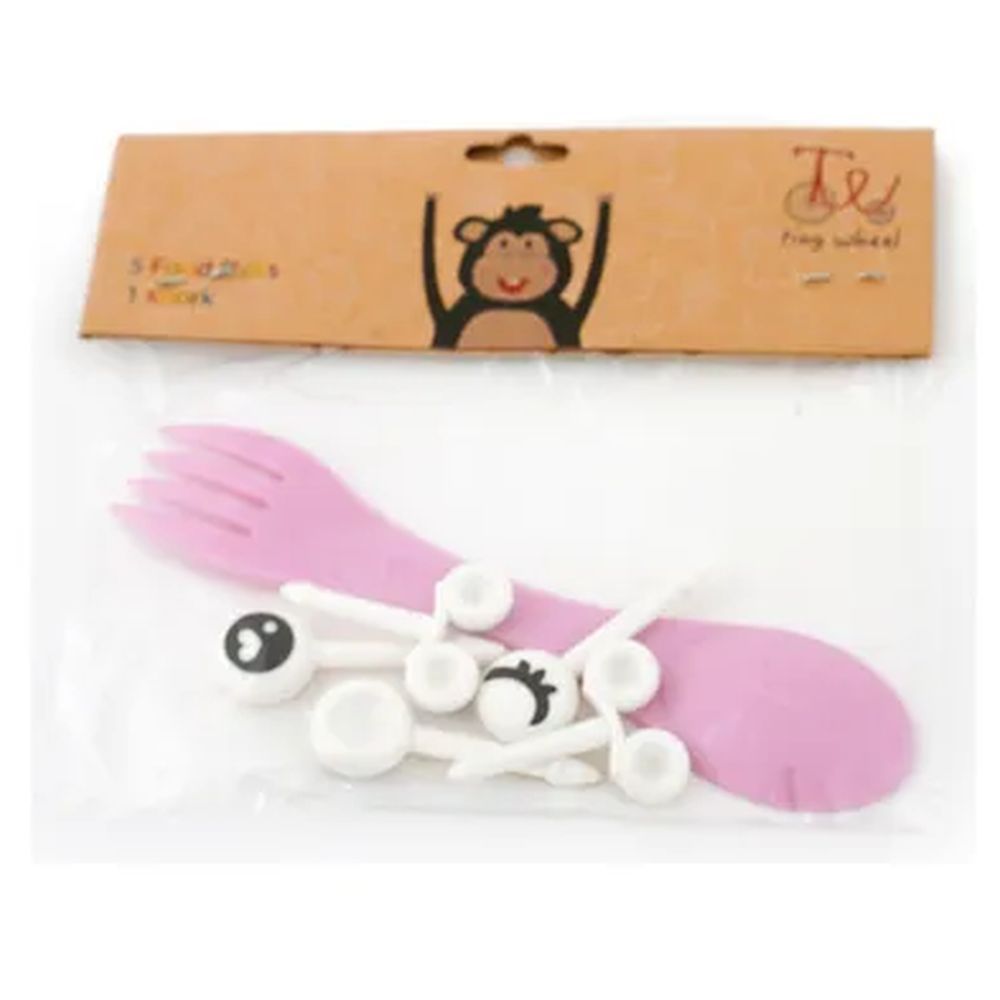 TW Bento Box - Sporks w/ 5 Picks - Pink