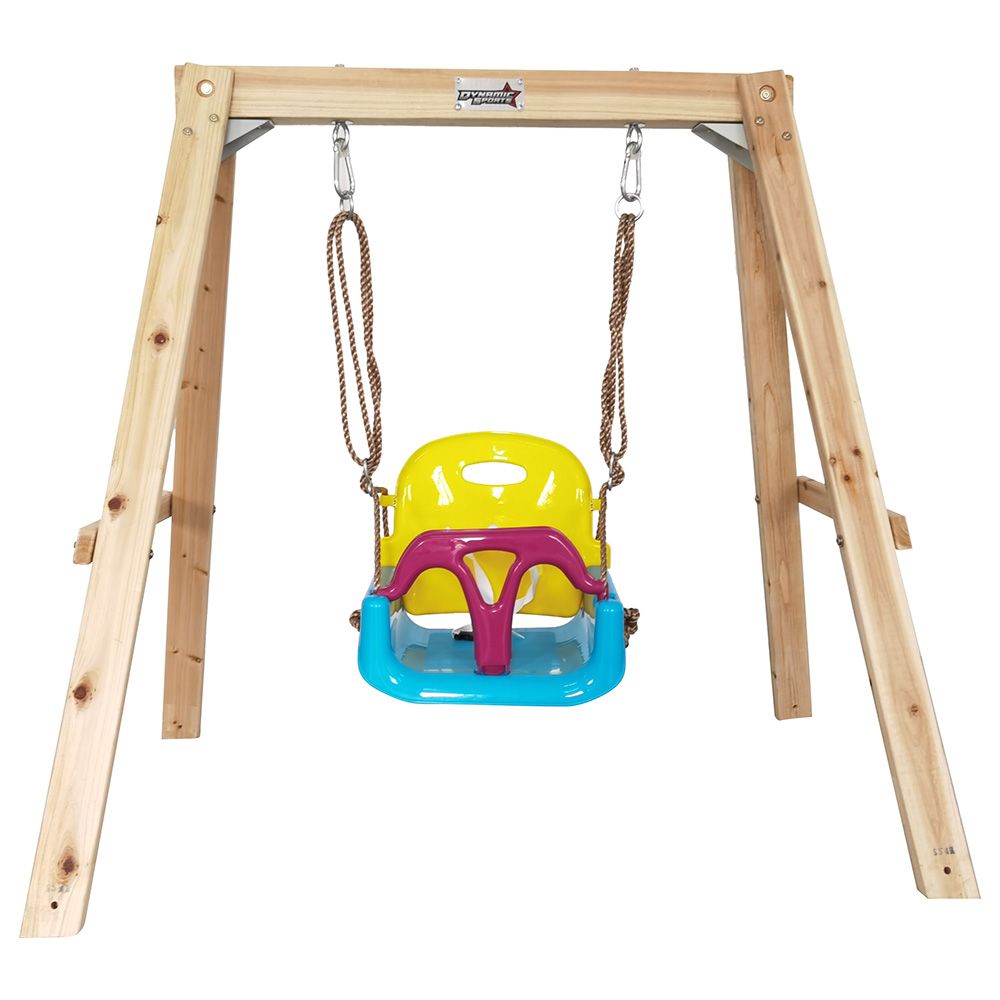 Dynamic Sports - Growing Giraffe Wooden Swing Set