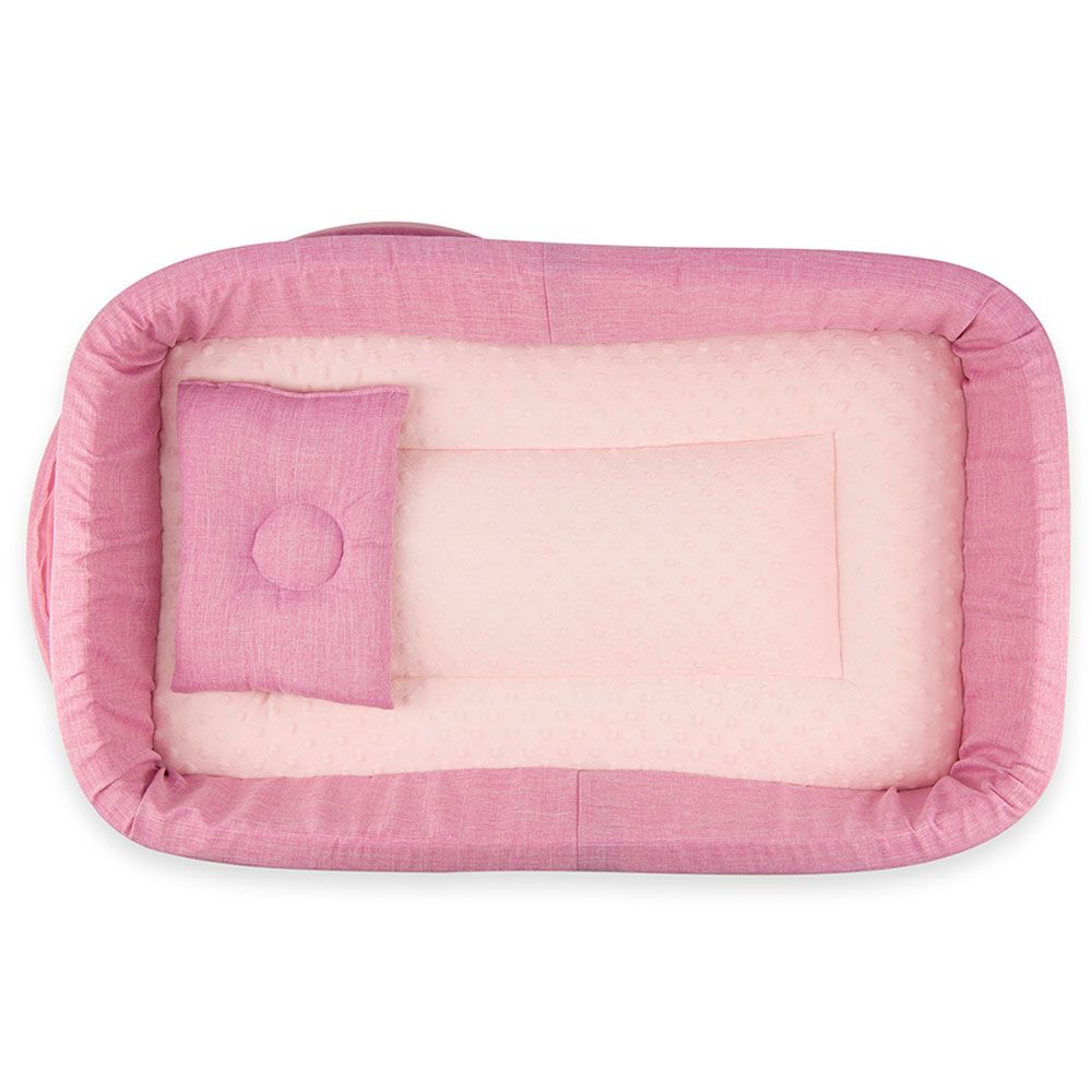 Little Angel - Baby Bed with Comfy Paddings - Pink