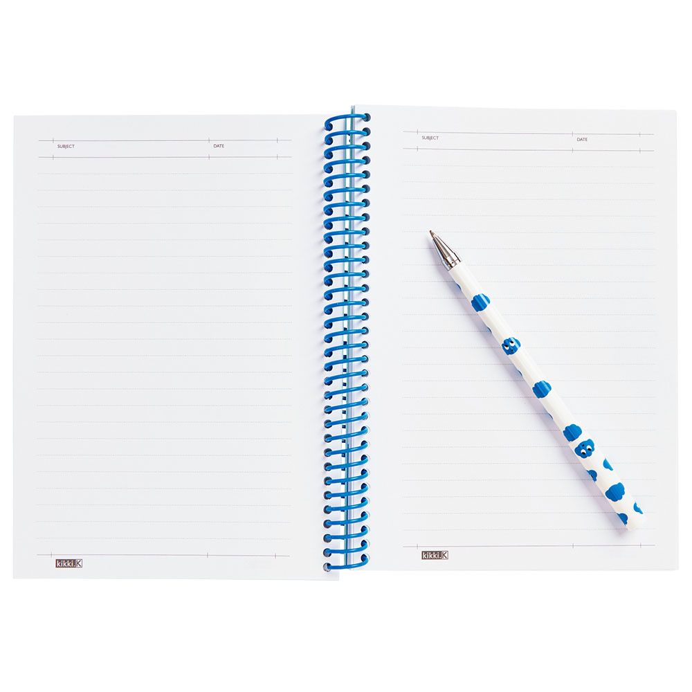 kikki.K - A5 Everyday Spiral Notebook Smile - Blue