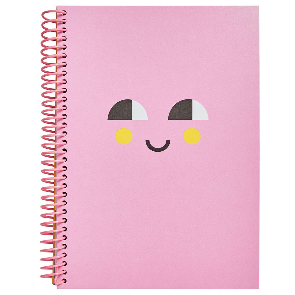 kikki.K - A5 Everyday Spiral Notebook Smile - Pink