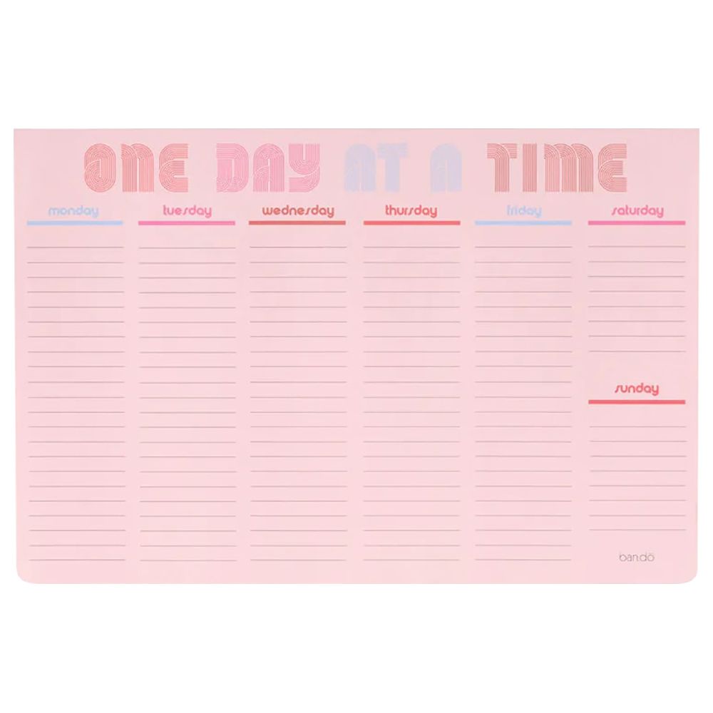 Ban.do - One Day At A Time Week to Week Desk Pad