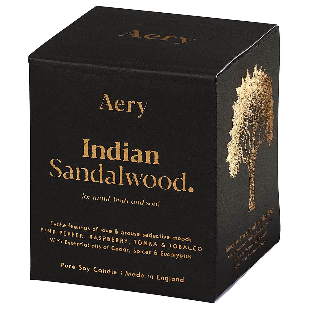 Aery - Indian Sandalwood Candle - Black