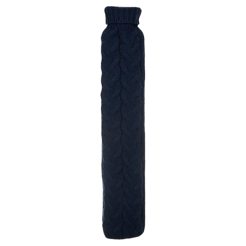 Aroma Home - Cable Knit Long Hot Water Bottle - Navy