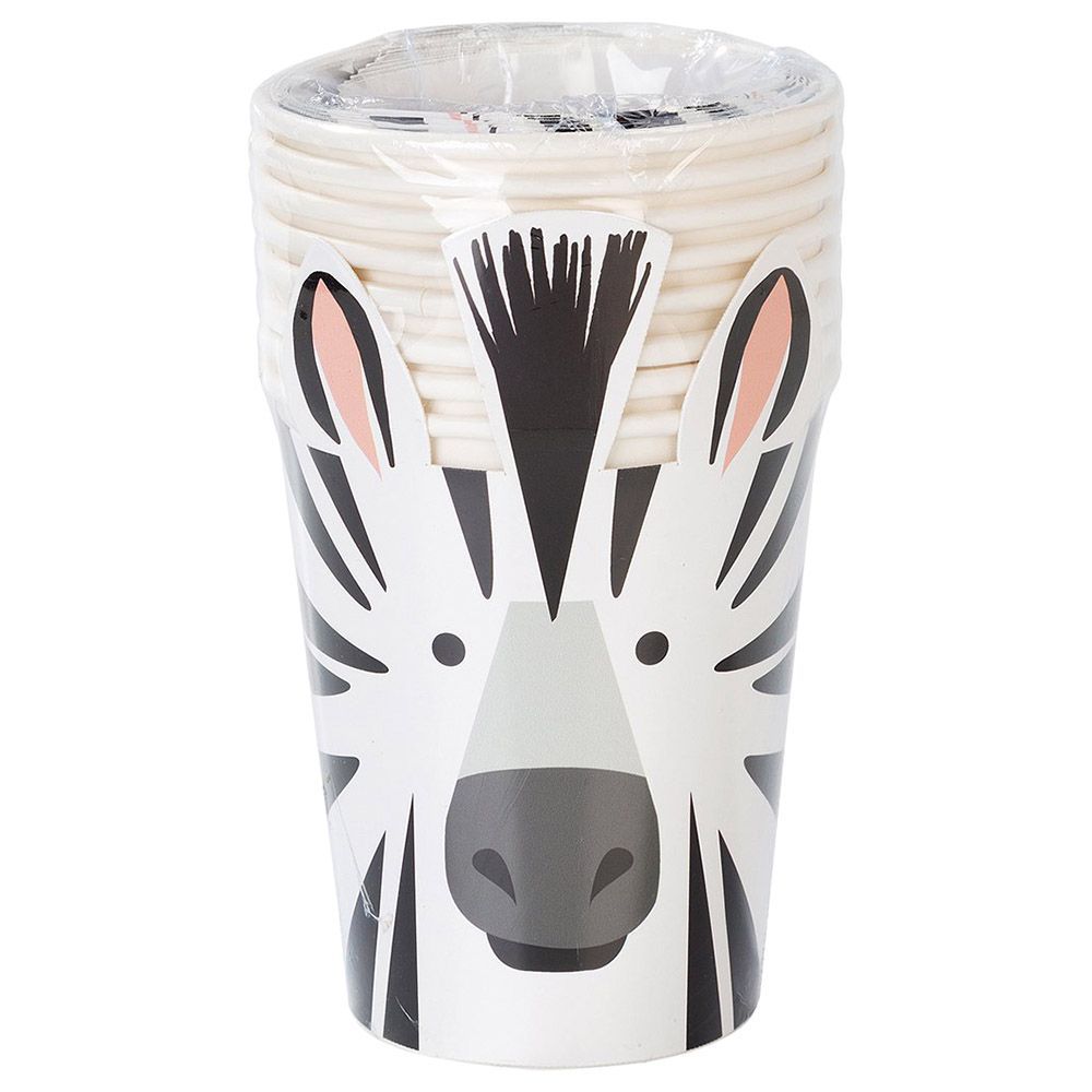 Talking Tables - Party Animals Cups w/ Zebra Wrap - 8pcs