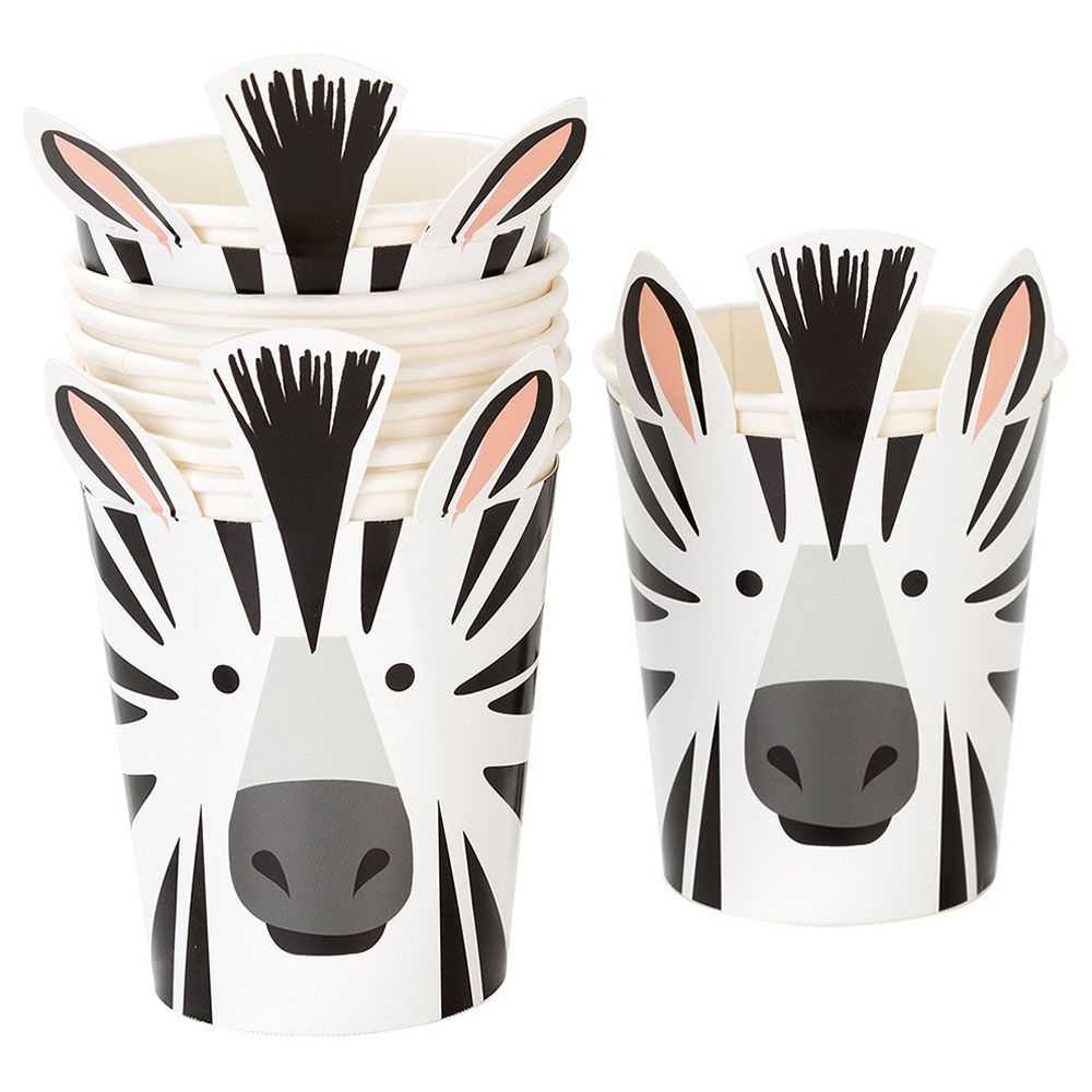 Talking Tables - Party Animals Cups w/ Zebra Wrap - 8pcs