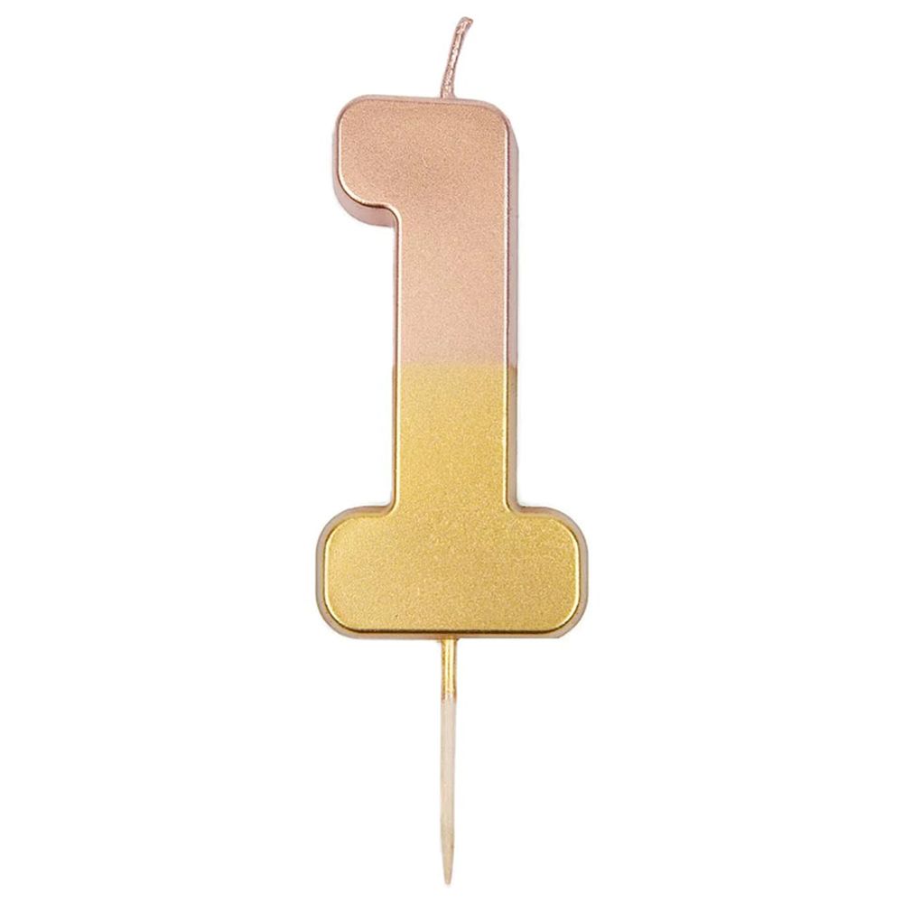 Talking Tables - Dipped Number Candle - 1 - Rose Gold