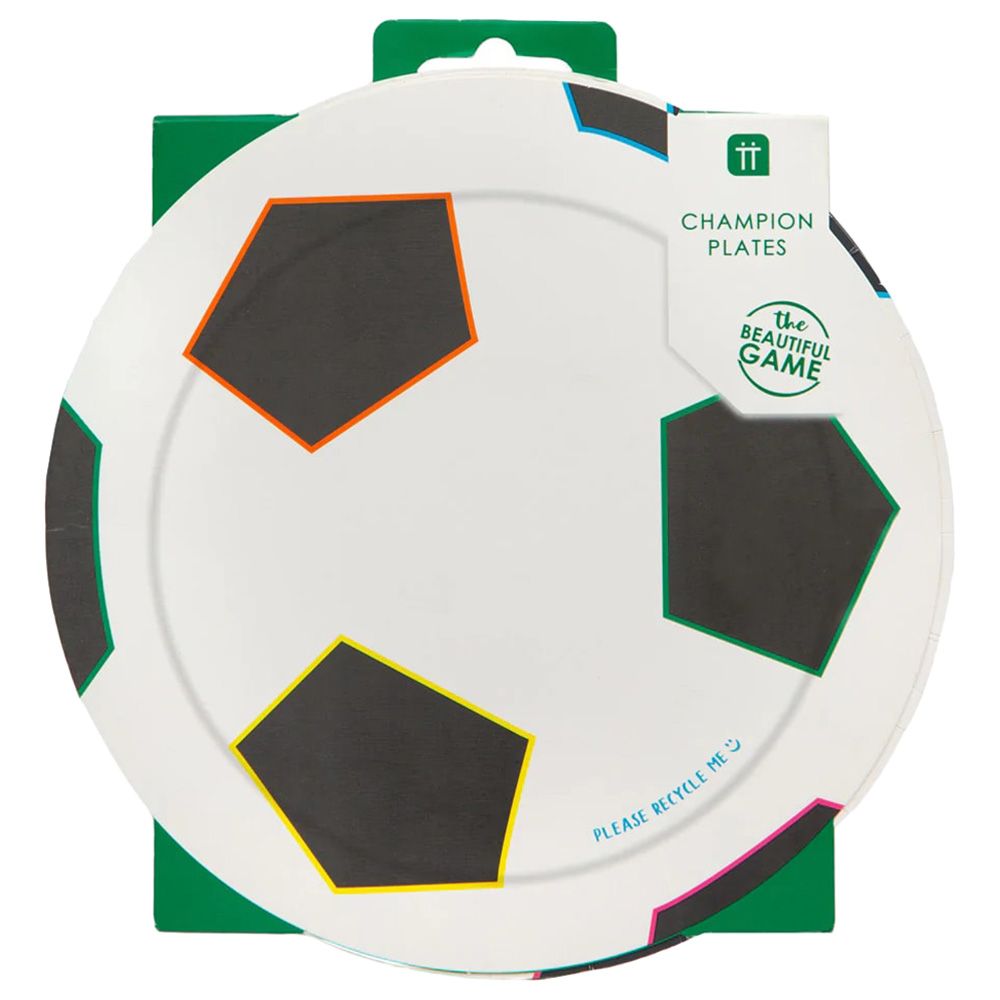 Talking Tables - Football Round Paper Plate - 18cm - 12pcs