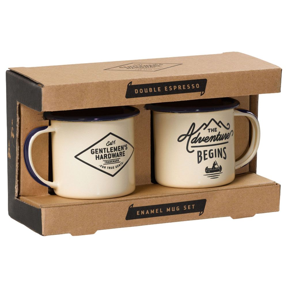 Gentlemen's Hardware - Enamel Espresso Set - Beige