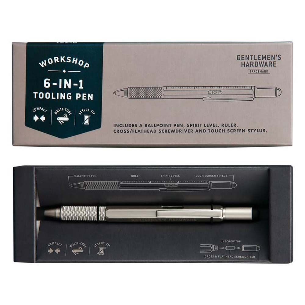 Gentlemen's Hardware - 6-In-1 Tooling Pen - Silver