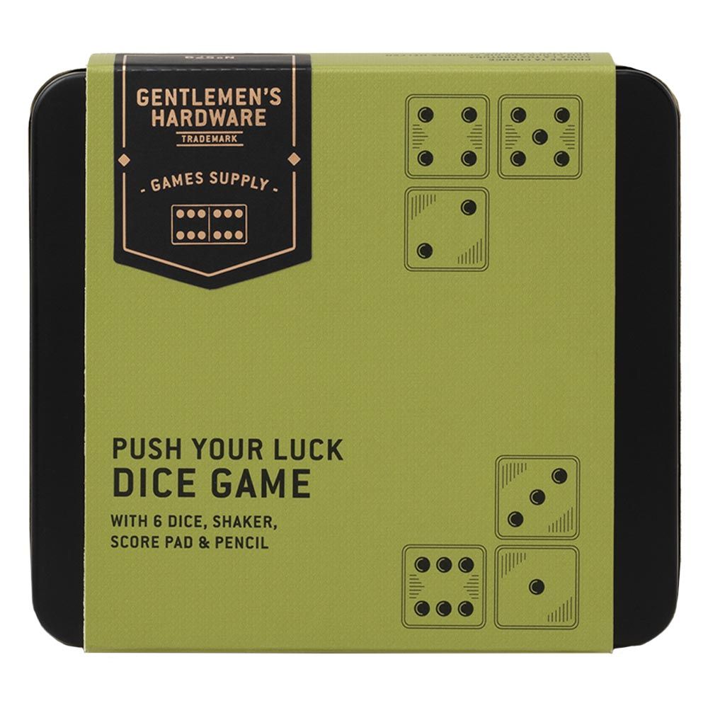 Gentlemen's Hardware - Push Your Luck Dice Game - Black