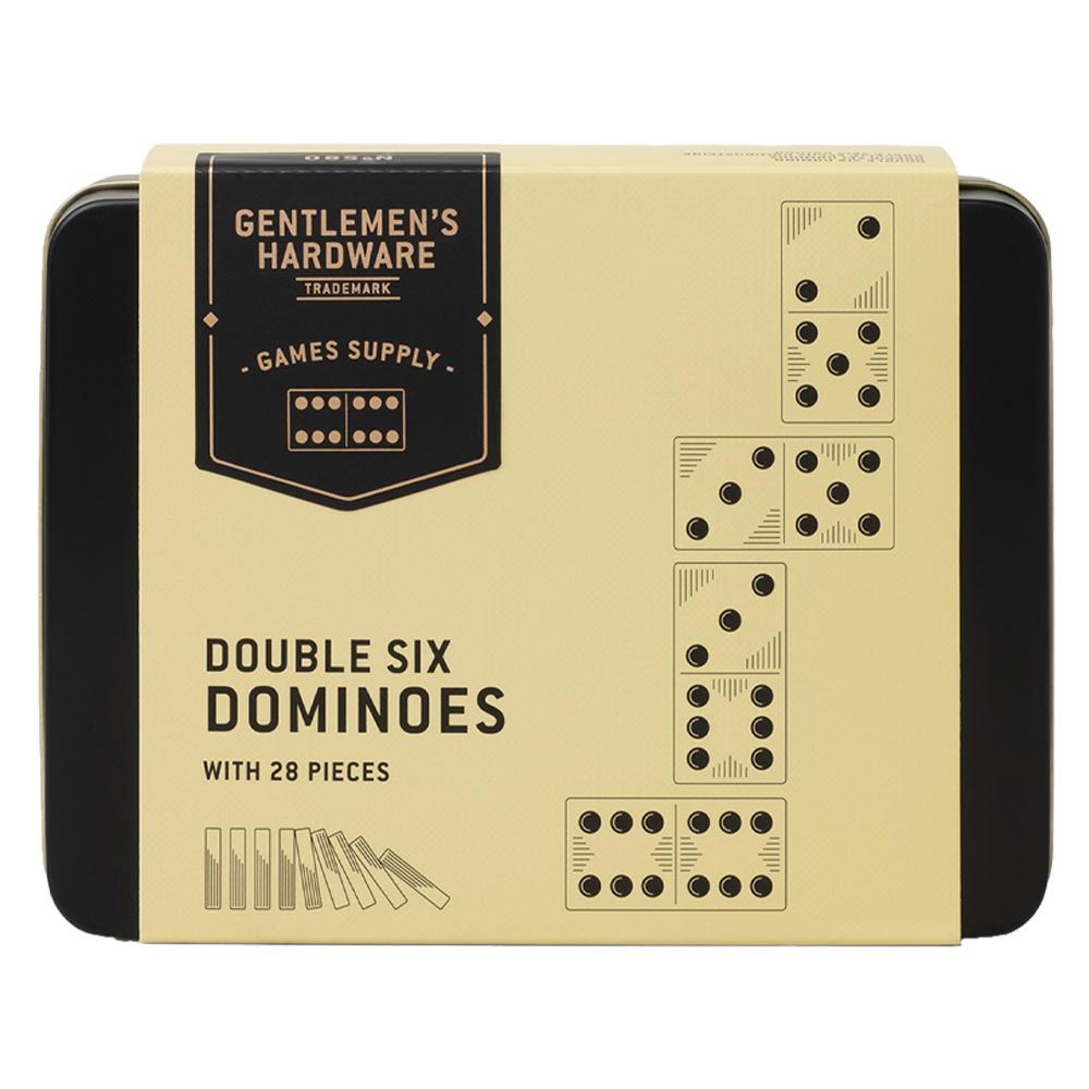 Gentlemen's Hardware - Double Six Dominoes - Black