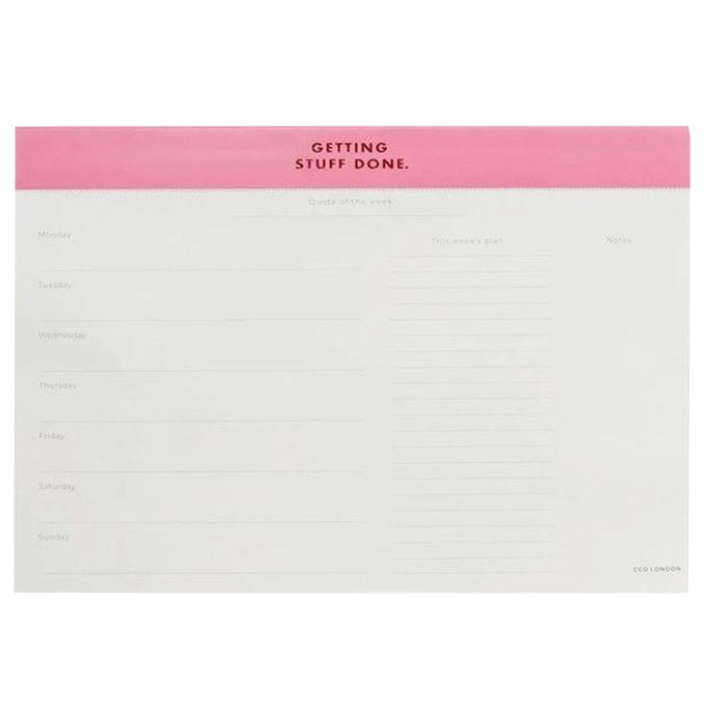 Career Girl London - Getting Stuff Done Weekly Desk Pad