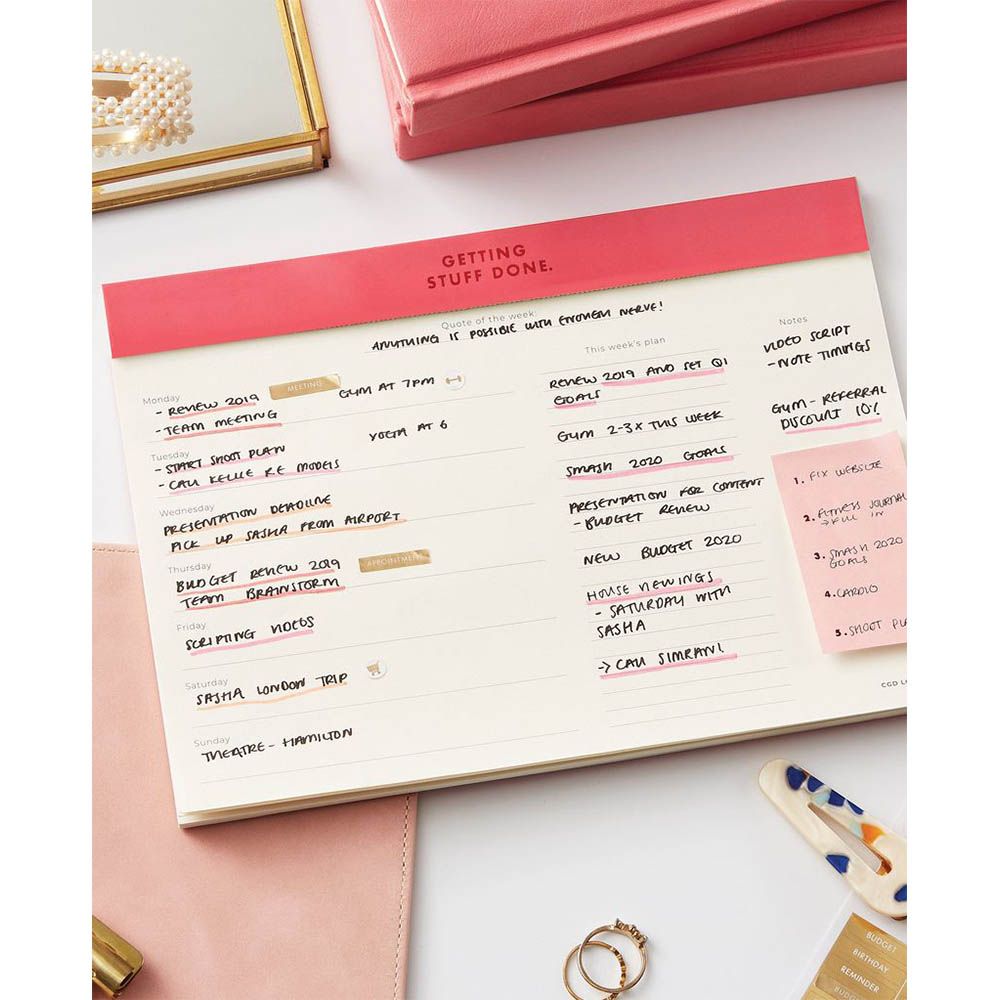 Career Girl London - Getting Stuff Done Weekly Desk Pad