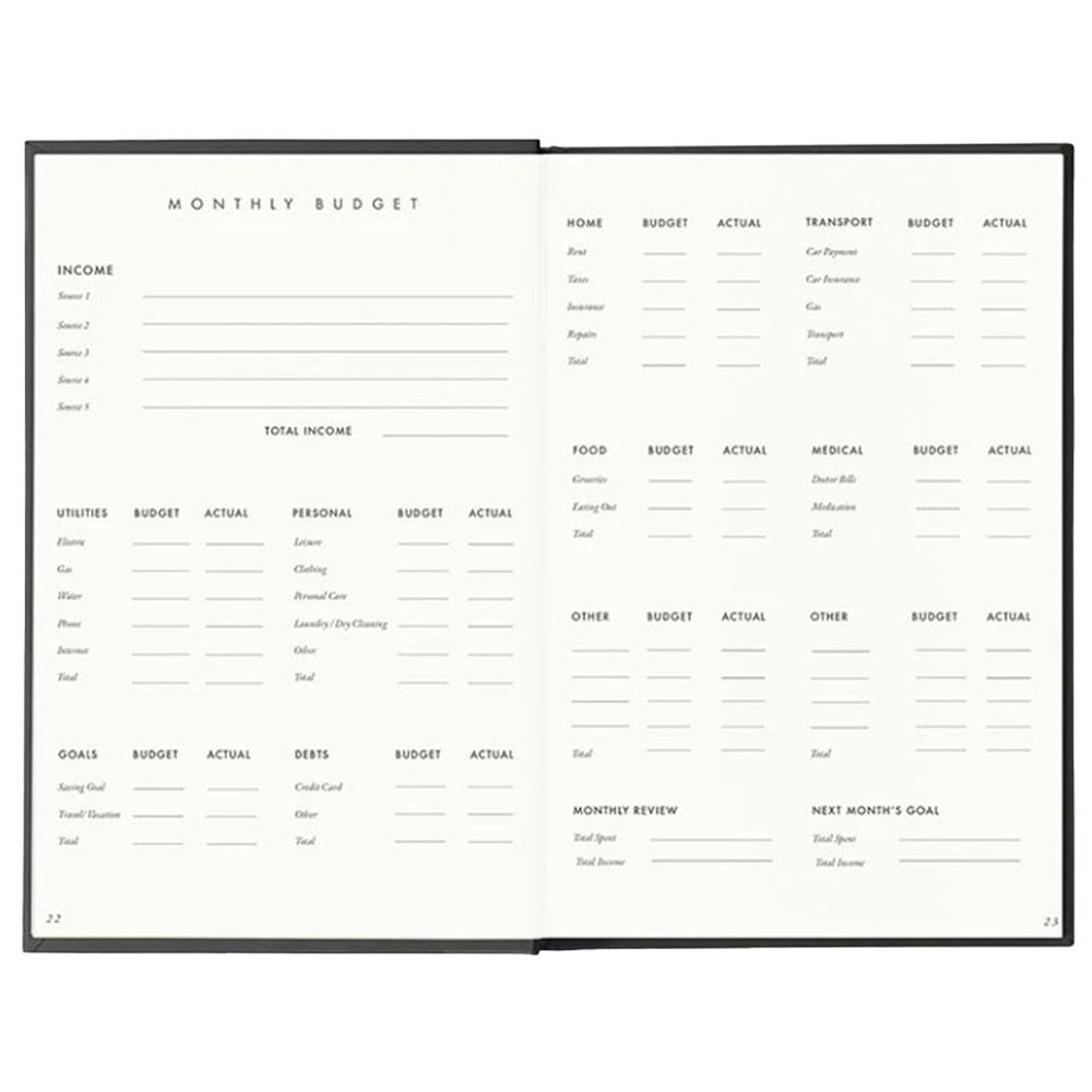 Career Girl London - Give Yourself Credit Journal - Black