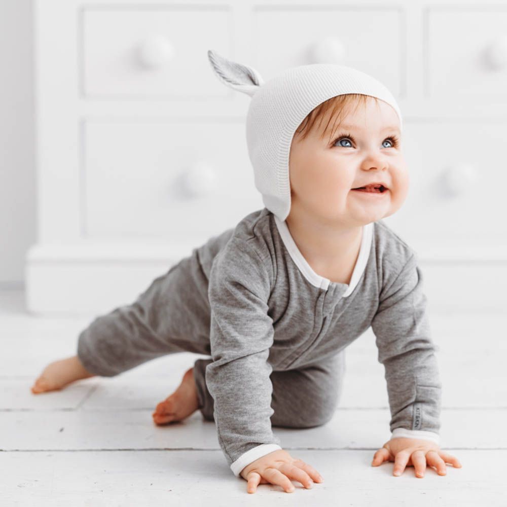 Kit & Kin - Baby Bunny Hat - White