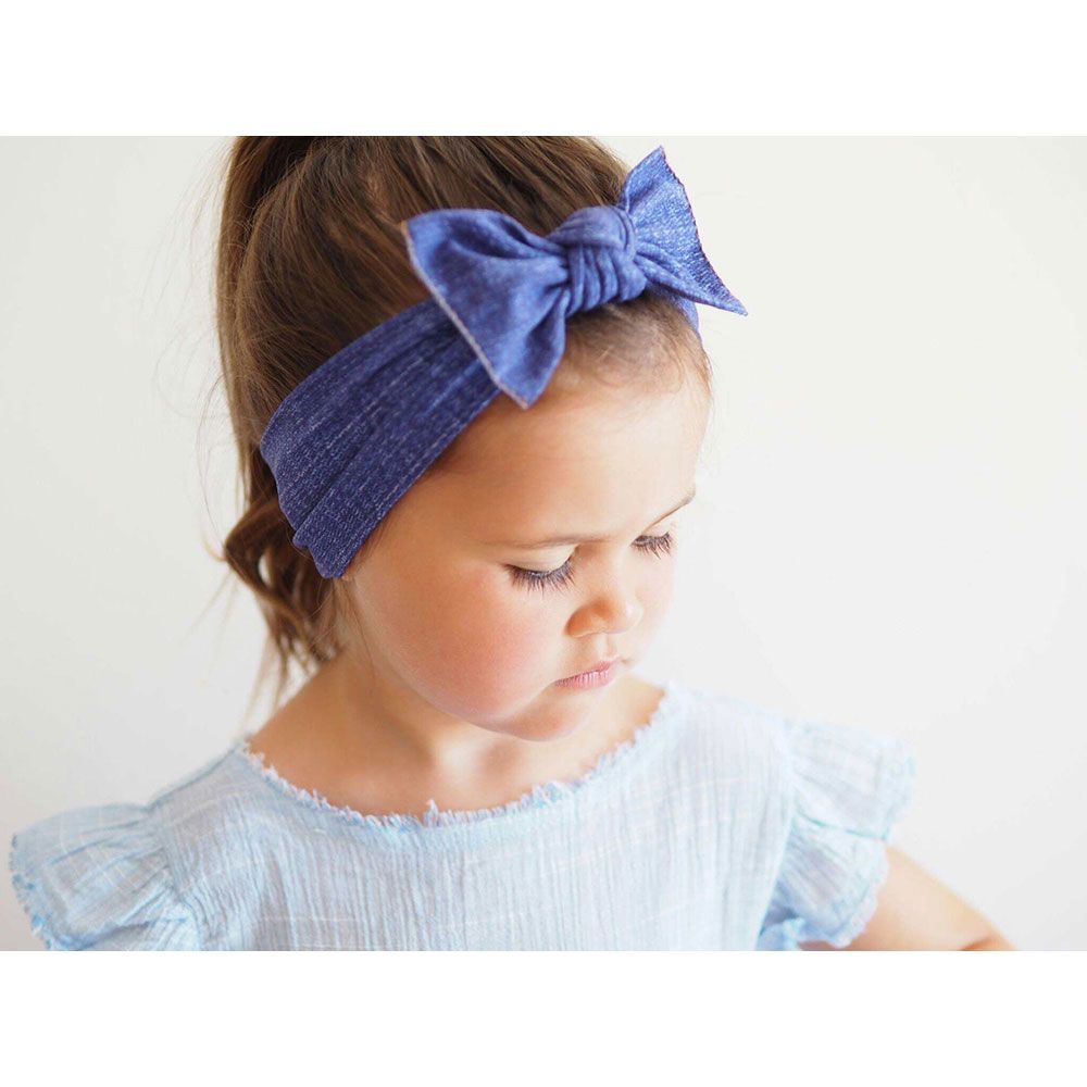 Little Bow Pip - Denim Pippa Bow