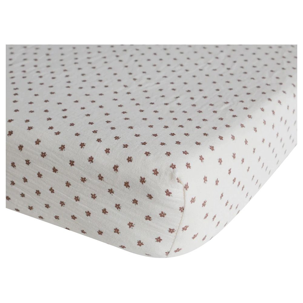 Mushie - Crib Sheet - Medium - Bloom