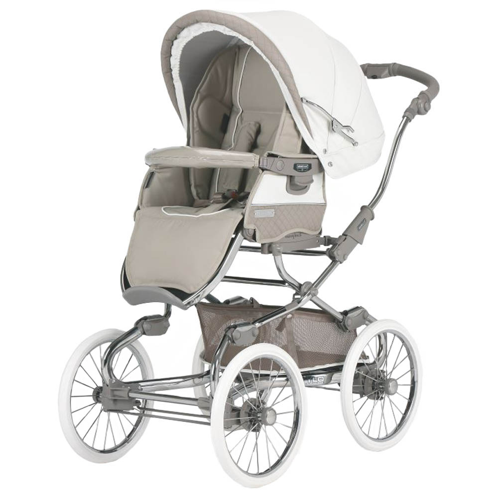 Bebecar PR Stylo Class Stroller w Bag Car Seat SP958 White Beige Buy at Best Price from Mumzworld United Arab Emirates