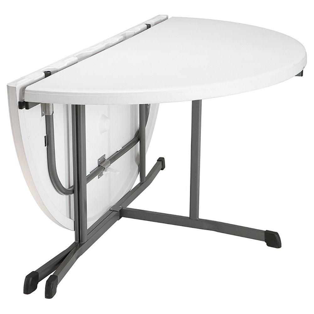 Lifetime Round Commercial Fold-in-Half Table 60 Inch - White