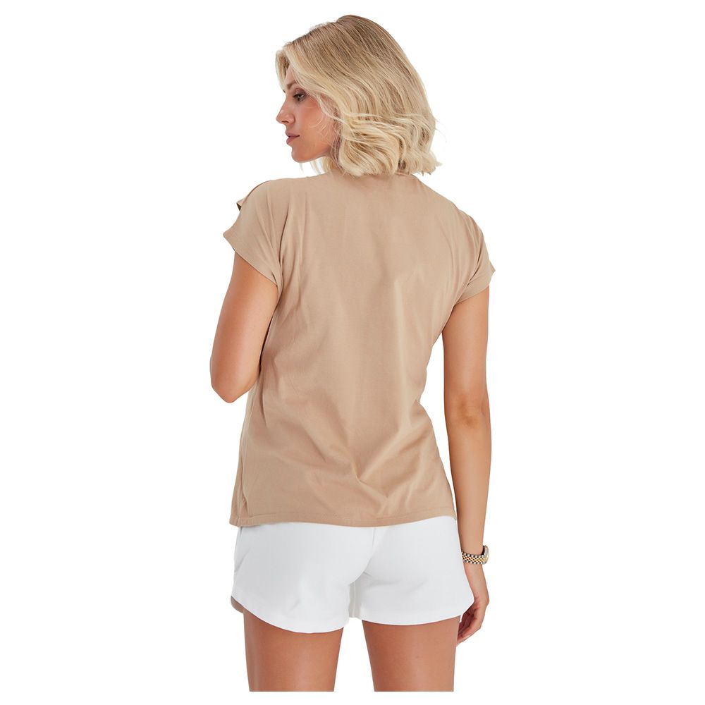 Accouchee - Handy Top for Pregnancy/Nursing - Beige