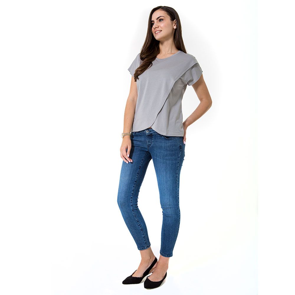 Accouchee - Handy Top for Pregnancy/Nursing - Grey