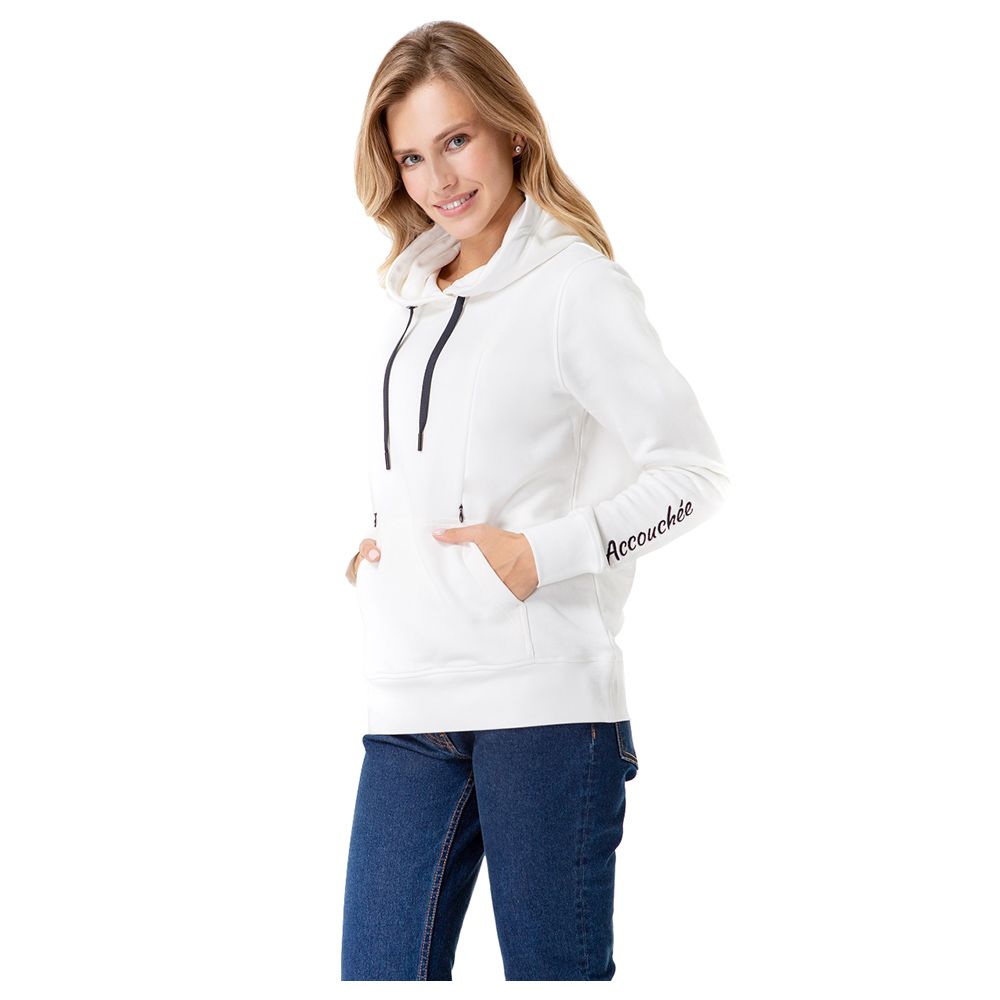 Accouchee - Iconic Sweatshirt for Nursing & Beyond, Eggshell