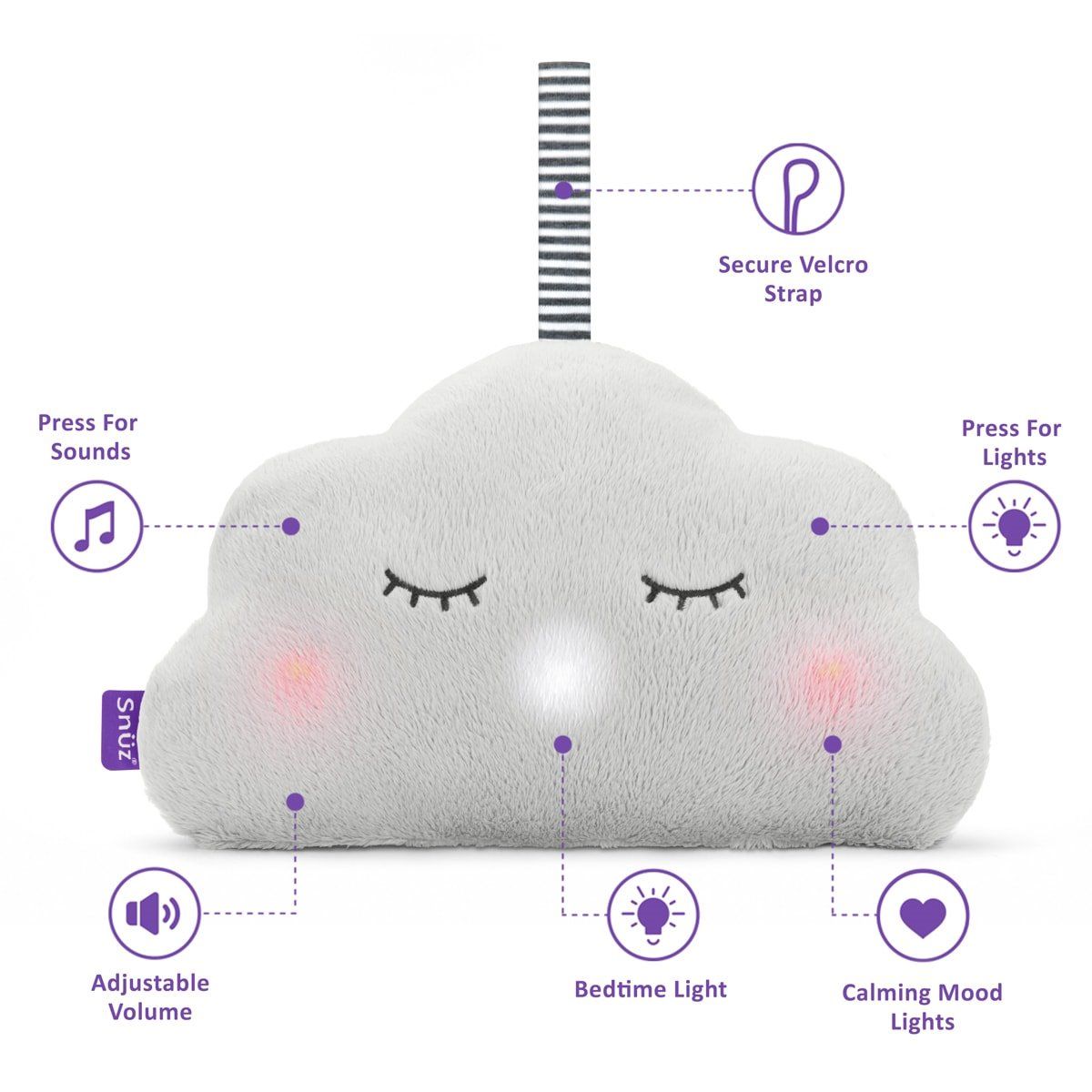 Snuz - SnuzCloud Baby Sleep Aid - Grey