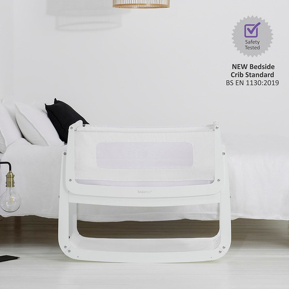 Snuz - SnuzPod 4 Bedside Wooden Crib - White