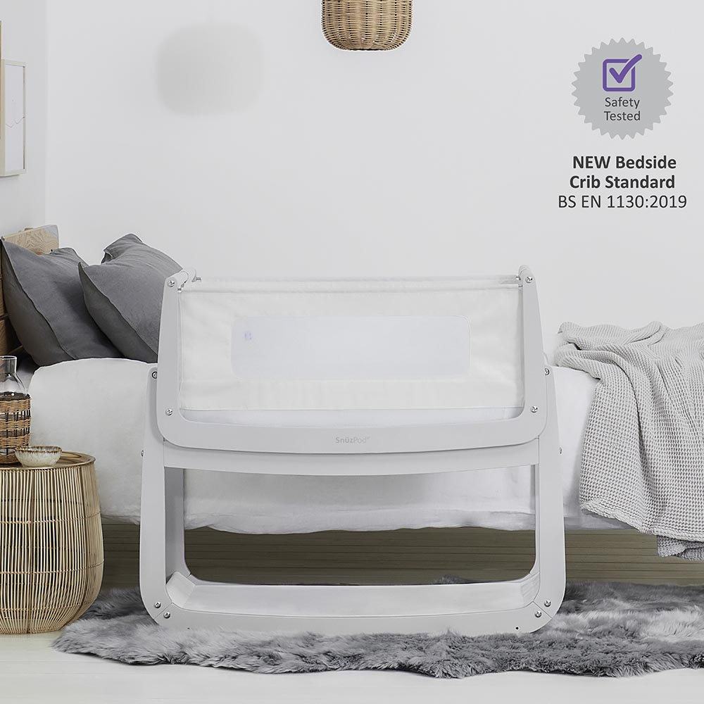 Snuz SnuzPod 4 Bedside Wooden Crib Haze Grey Buy at Best Price from Mumzworld