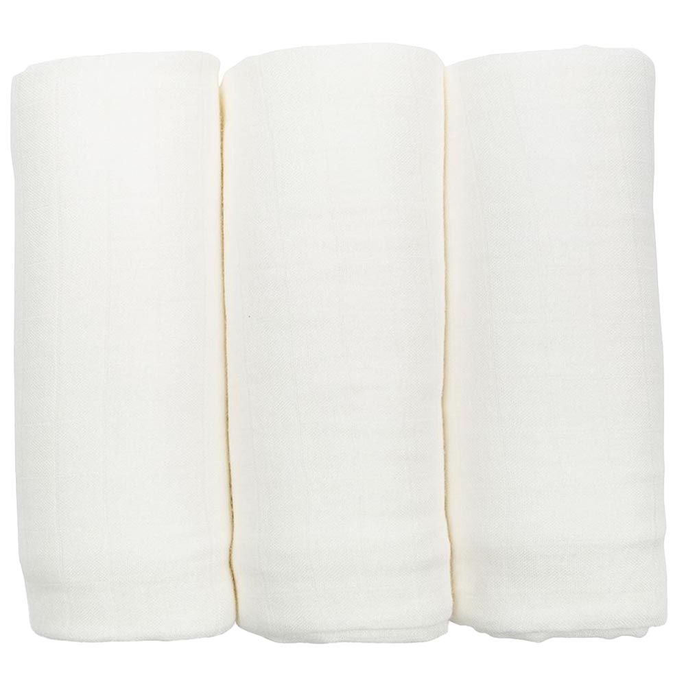 Lulujo - 3pc-Set - Bamboo Swaddles - White