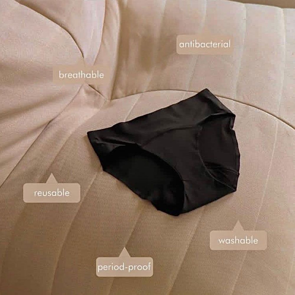 Viita Protection - Seamless Leak-Proof High Waist Underwear - Black