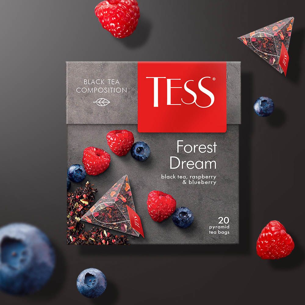 Tess - Black Tea Forest Dream Teabag - Pack of 20 - 1.8g