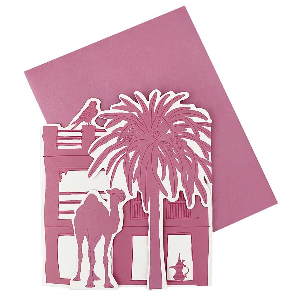 Little Majlis - 'Freej' Neighbourhood Greeting Card - Pink