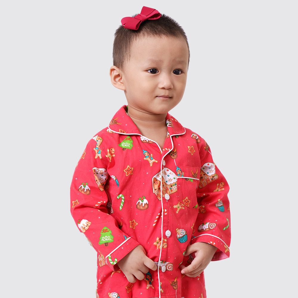 Little West Street - Sweet Christmas Pajama Set - Red