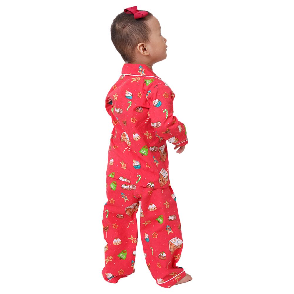 Little West Street - Sweet Christmas Pajama Set - Red