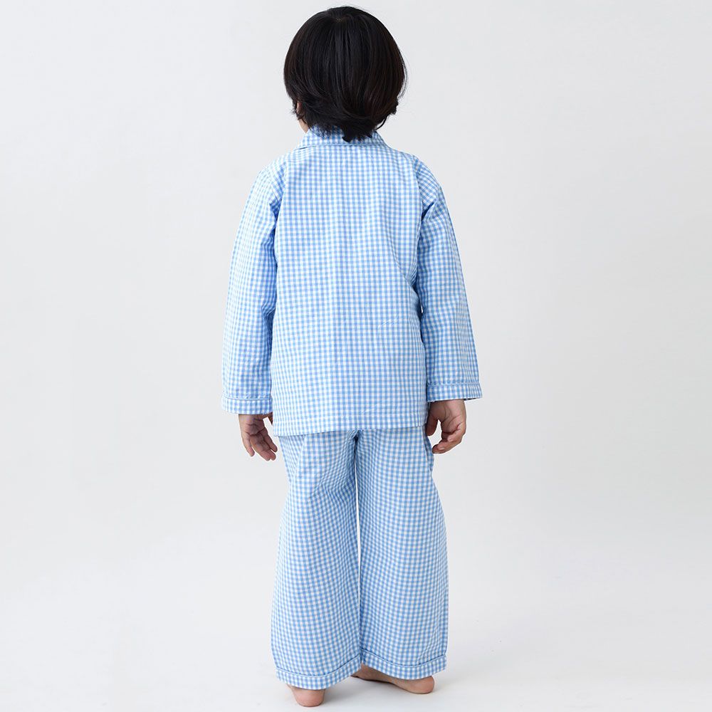 Little West Street - Classic Blue Gingham Pajama Set