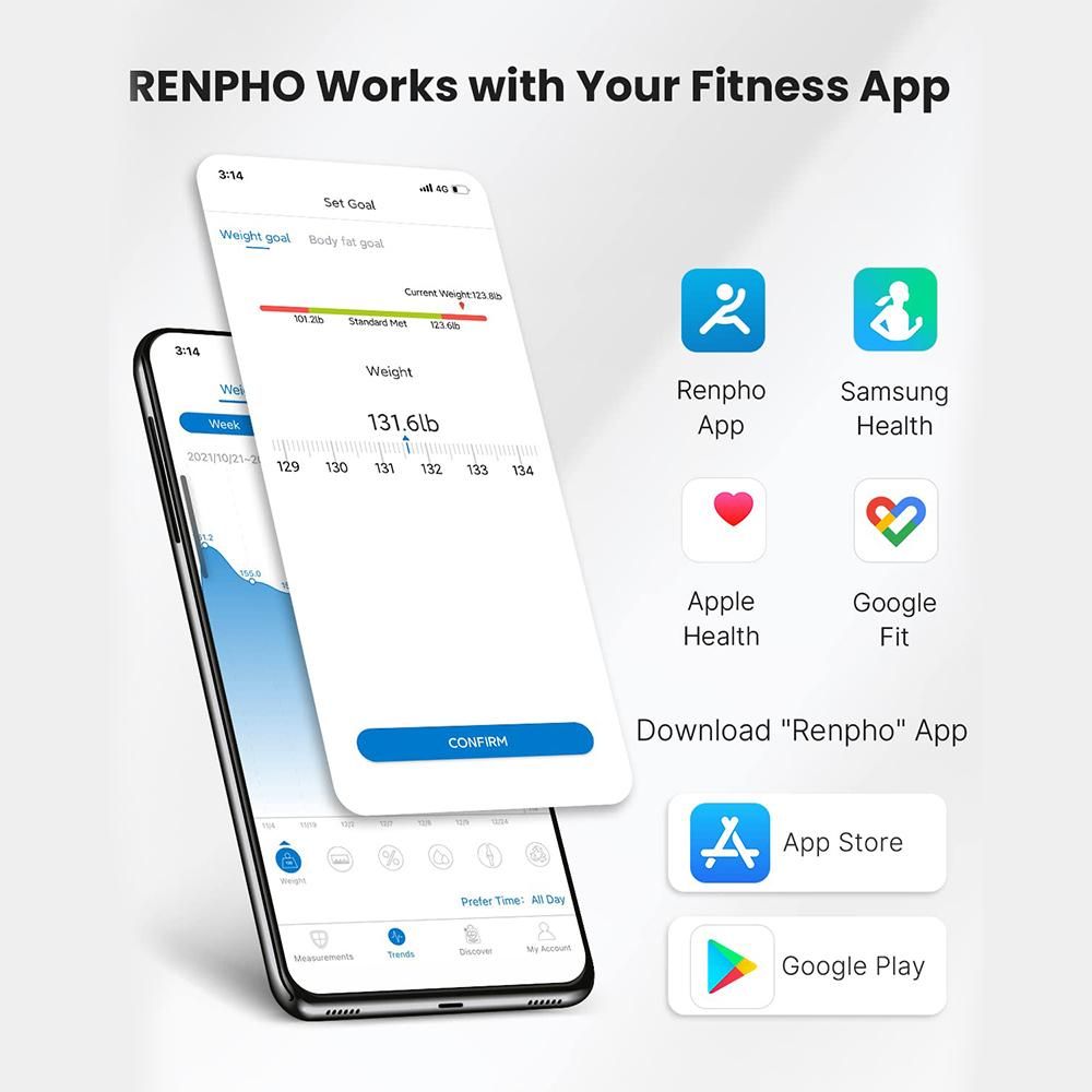 Renpho - Smart Body Scale - Elis - White