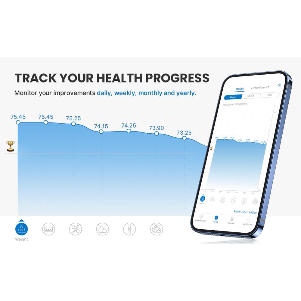 Renpho - Body Fat Scale - Elis 1 - Black