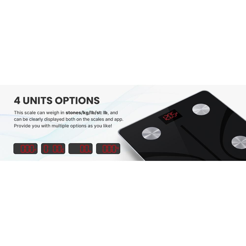 Renpho - Body Fat Scale - Elis 1 - Black