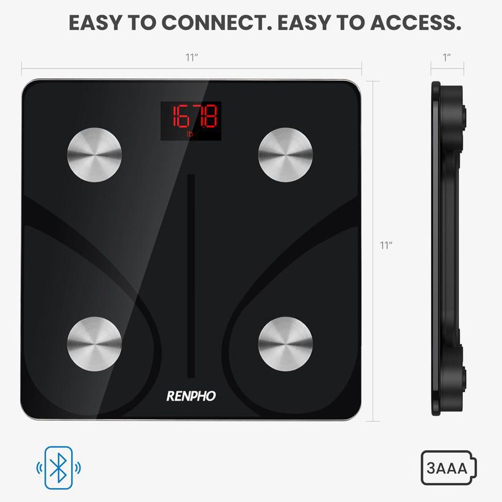 Renpho - Body Fat Scale - Elis 1 - Black