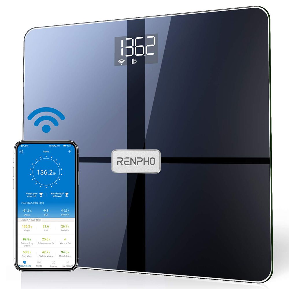 Renpho - Premium Wi-Fi Bluetooth Body Scale - Elise Aspire - Black