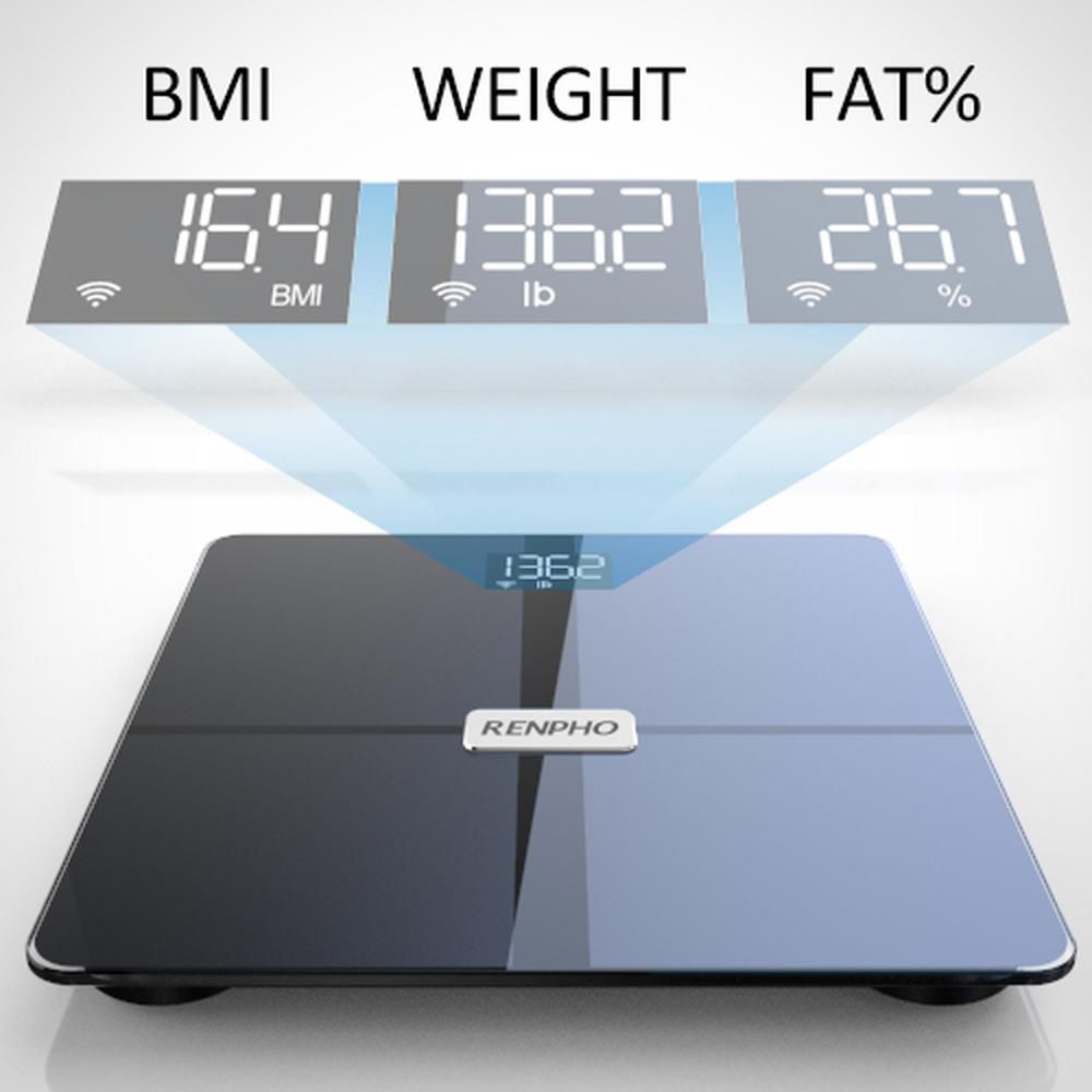 Renpho - Premium Wi-Fi Bluetooth Body Scale - Elise Aspire - Black