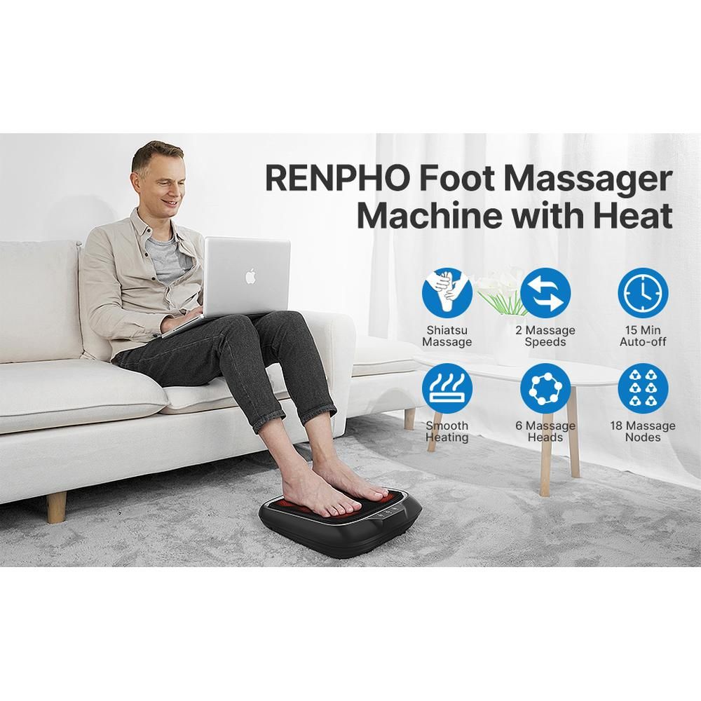 Renpho - Shiatsu Mini Electric Foot Massager - Black