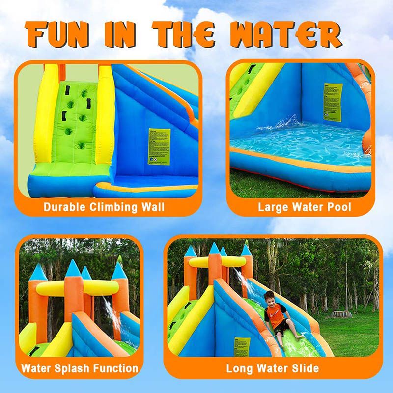 Myts - Inflatable Bounce House Jumping Castle W/ Water Slide