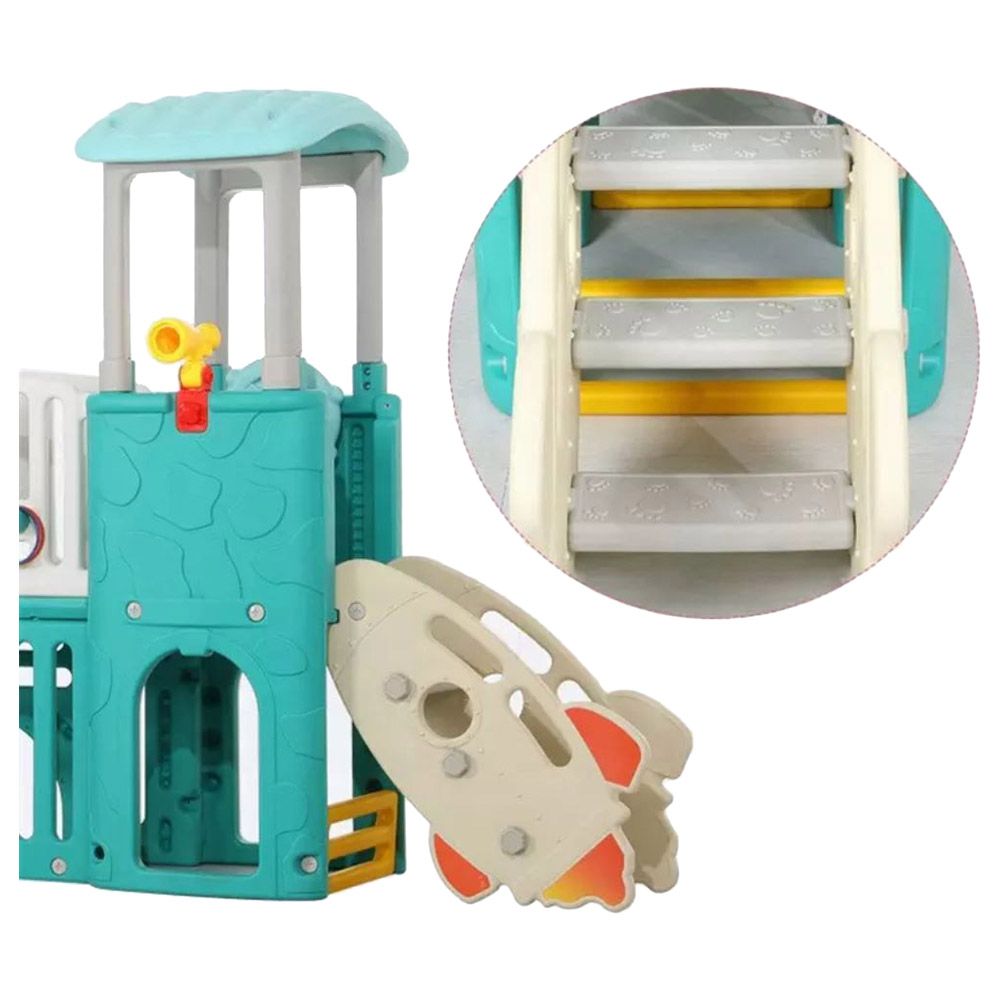 Myts - Multiplay Airplane Activity Tower w/ 2 Slides - Blue